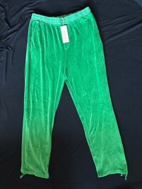Suzi Kondi velour Green luxurious soft Lounge Pants